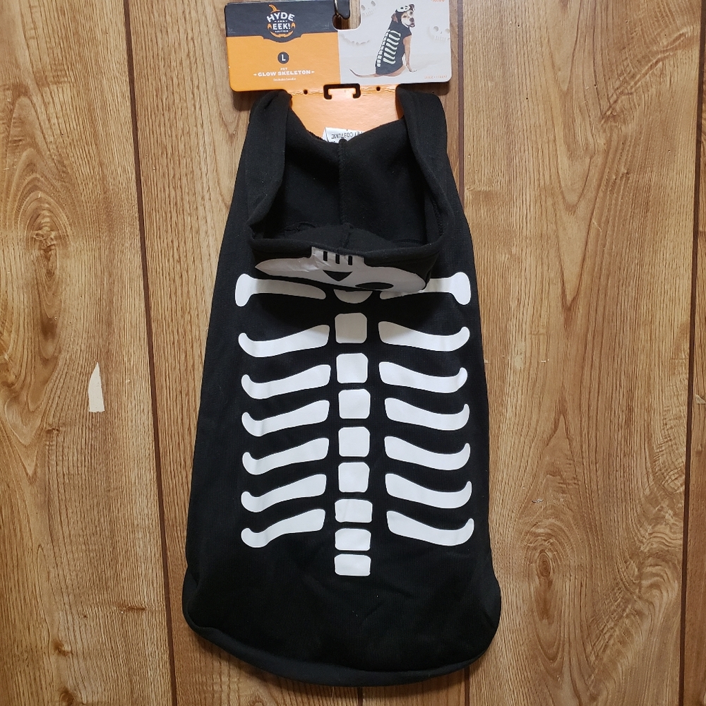 Dog Skeleton Glow Hoodie Costume Medium New Hyde & EEK!